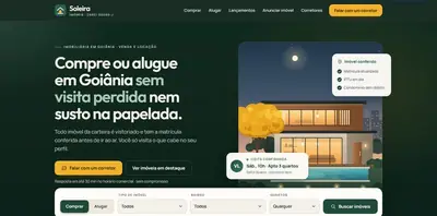 Modelo de página para imobiliária, com empresa fictícia